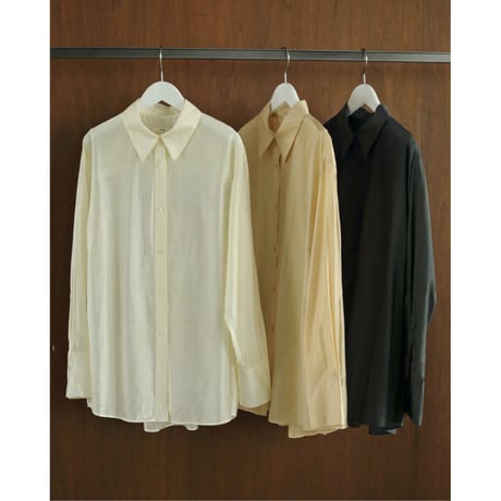 【ànuke】Sheer Satin Shirts