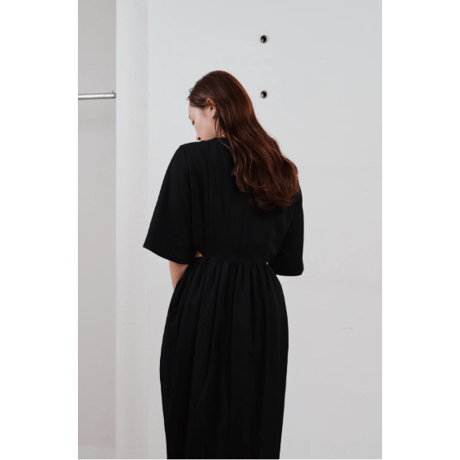 【Hella】waist side slit cocoon dress　※納期4月中旬〜5月中旬
