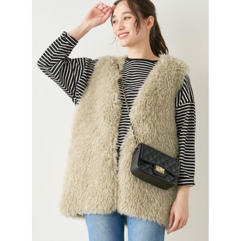 MICA＆DEAL】2wayVネックフェイクファーベスト | selectshop kusu