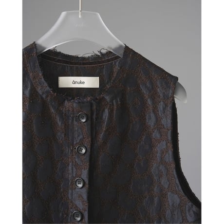 【anuke】Leopard Jacquard Vest※9月中～10月中