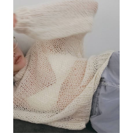 【anuke】Lowgauge Mohair Knit