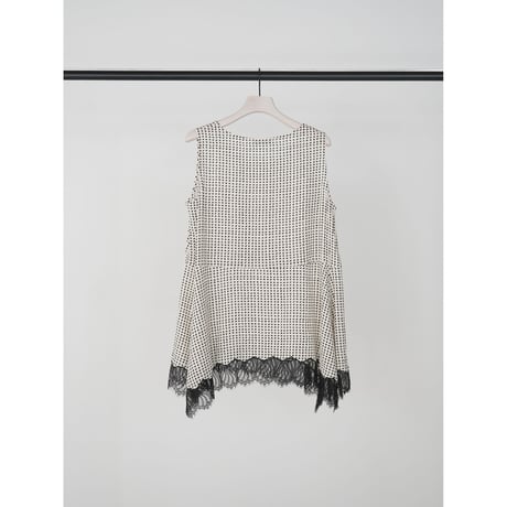 【CHIGNON】ﾚｰｽﾄﾘﾑﾄﾞｯﾄﾀﾝｸTOP