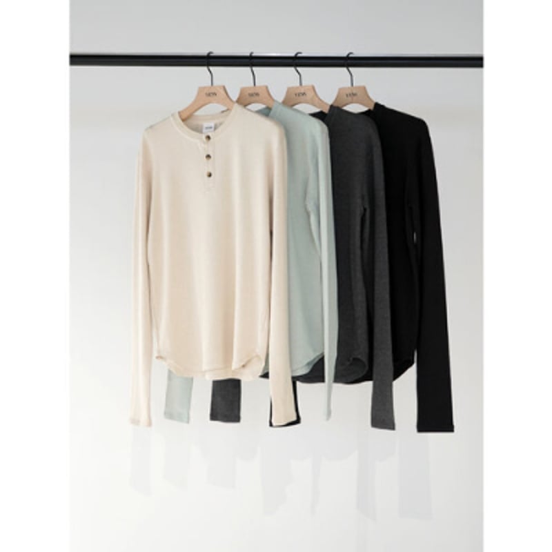 YENN】HENRY NECK LONG TEE | selectshop kusukusu