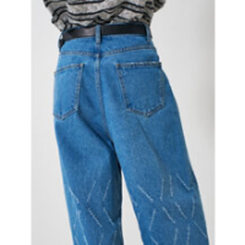 YENN】 LASER CUT WIDE DENIM | selectshop kusukusu