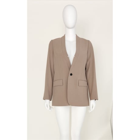 【Boutique Ordinary】Notched Collar-less Jacket