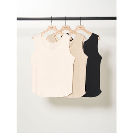 【YENN】CUT OFF RIB TANKTOP