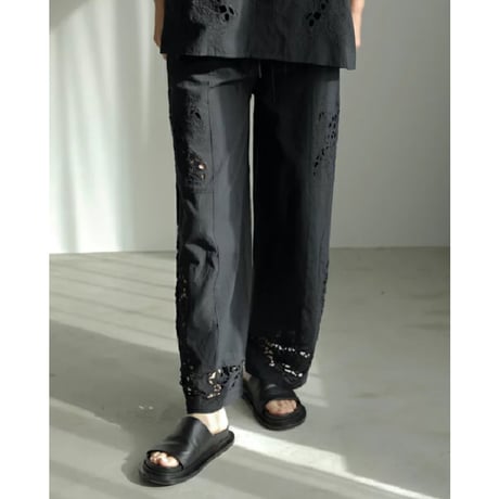再販【ànuke】Cutwork Lace Pants