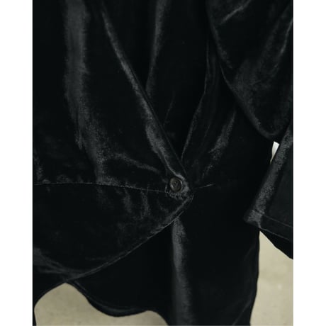 【ànuke】Gather Velour Blouse