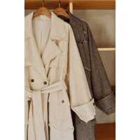 【Hella】Linen Wool Trench Coat　※納期9月上旬～10月上旬