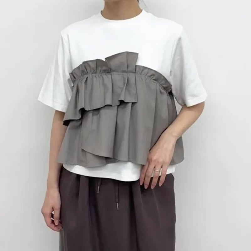 CYNICAL】異素材フリルドッキングTシャツ | selectshop kusukusu