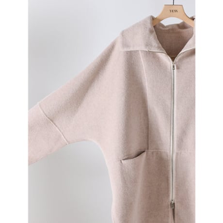 【YENN】ZIP COLLAR MID COAT