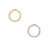 【Sea'ds mara】Textured snake chain ring