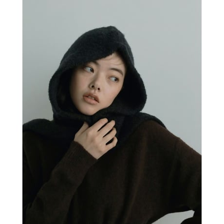 【anuke】Boucle Knit Hoodie※11月上～12月上