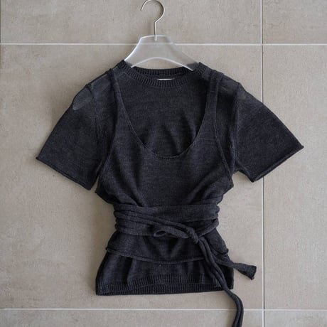 【anuke】Wrapcami Layered Knit　※納期7月上旬～8月上旬