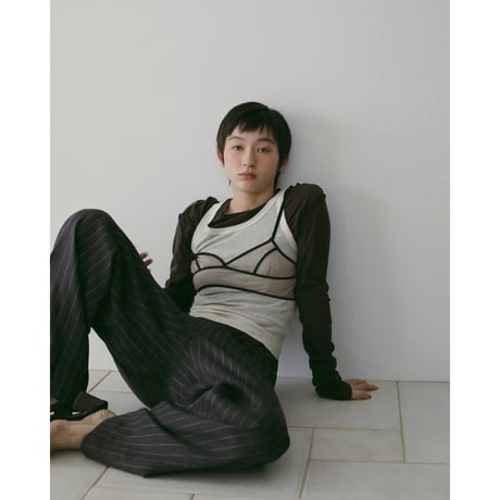 【anuke】Bicolor Tulle Bratop　※納期3月下旬～4月下旬