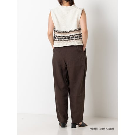 【YENN】MOLE JACQUARD VEST　※納期：8月中旬〜9月中旬