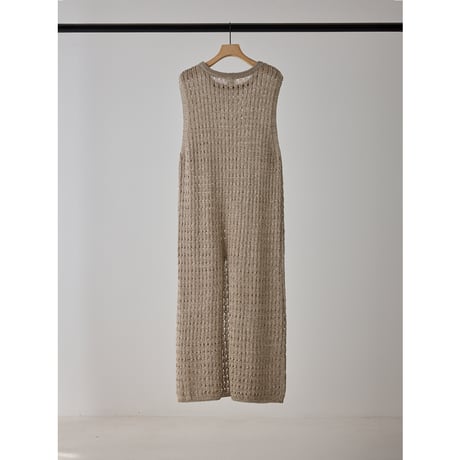 【YENN】OPENWORK KNIT OP