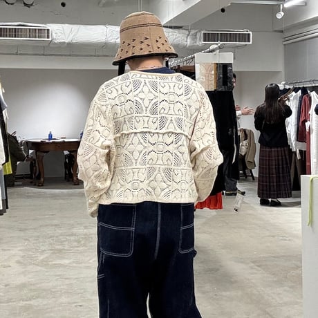 【Le Melange】ビッグモチーフ柄レースブラウス