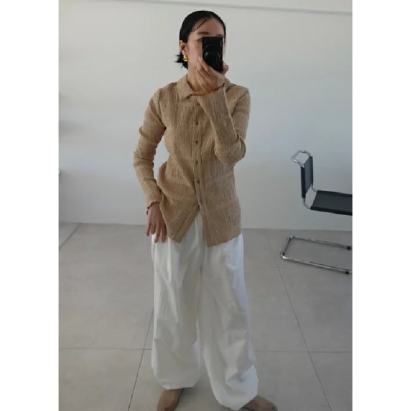 ànuke】Shirring Mellow Shirts | selectshop kusu