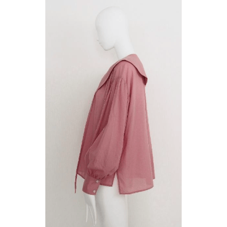 【Boutique Ordinary】Big Collar Gather Blouse