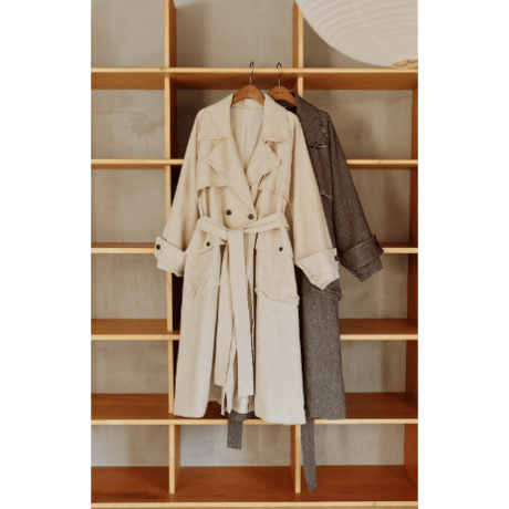 【Hella】Linen Wool Trench Coat　※納期9月上旬～10月上旬