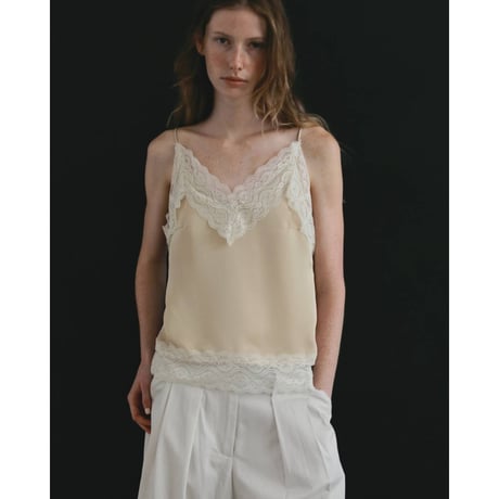 【anuke】Satin Lace Camisole　※納期5月上旬～6月上旬