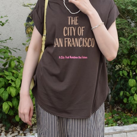 【ROSIEE】肩タックプリントTシャツ