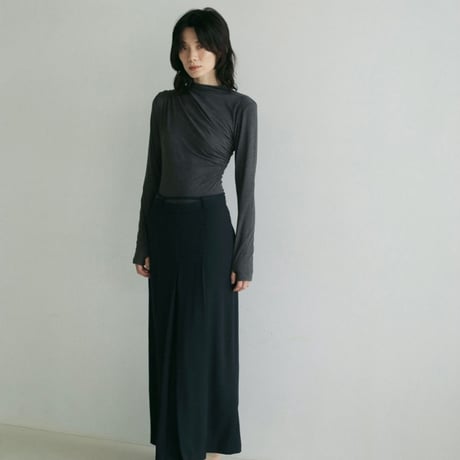 【anuke】Tuck Long Skirt　※納期1月下旬〜2月下旬