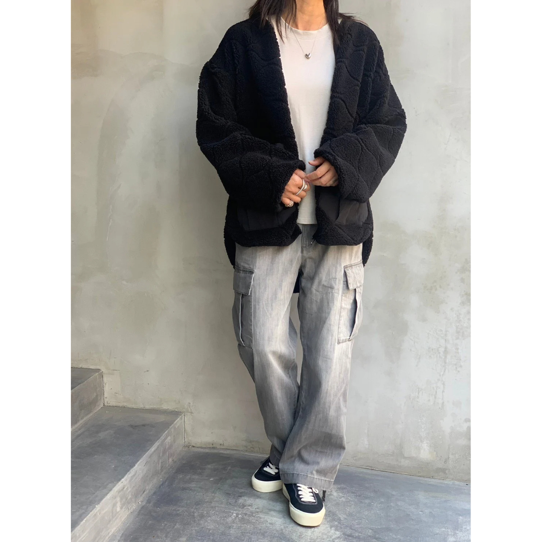 flamingo farm】ノーカラーボアブルゾン 150265 | selectshop flamingo farm】ノーカラーボアブルゾン 150265 | selectshop