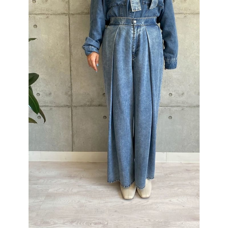 endless roasブラウス Khaki Kojiパンツ ROSIEE】ワイドタックテンセルパンツ | selectshop kusukusu