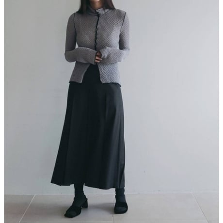 【anuke】Stripe Pleats Skirt　※納期9月上旬～10月上旬