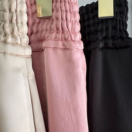 【MARGAUX VINTAGE】ウエストゴムサテンパンツ
