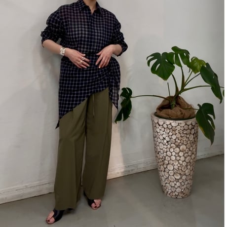 【cafune】cotton cupra cargo easy pants