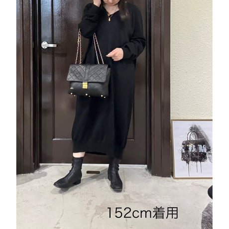 【M.U.L.】FINE GAUGE  V-NECK LONG KNIT　MULW-2030