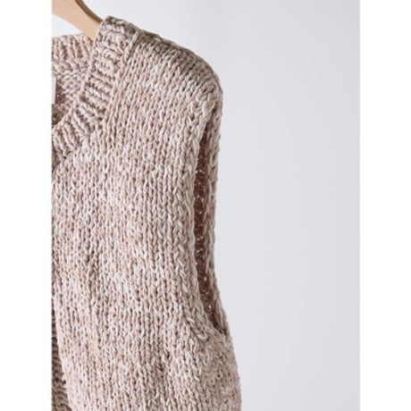 【YENN】MIX HAND KNIT VEST