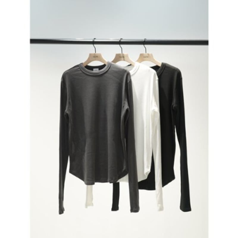 再販✨【YENN】COTTON RIB LONG TEE | selectshop kusukusu