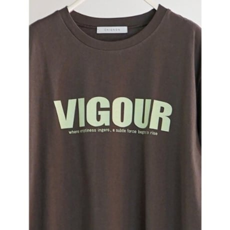 【CHIGNON】”VIGOUR”ﾌﾟﾘﾝﾄTee