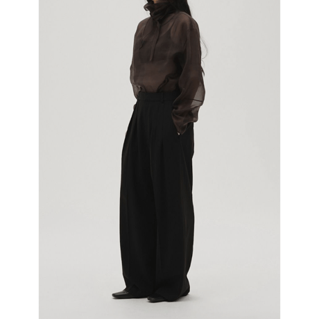 【TODAYFUL】Sheer Tie Blouse　※納期4月中旬〜5月中旬