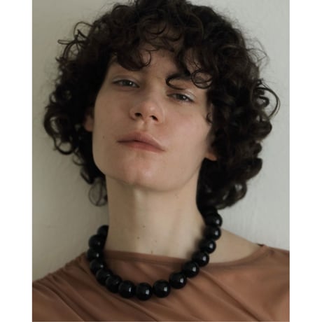 【anuke】Volume Blackball Necklace