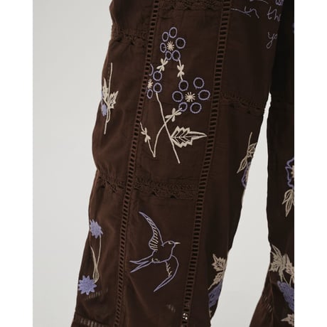 【TODAYFUL】Embroidery Patchwork Trousers