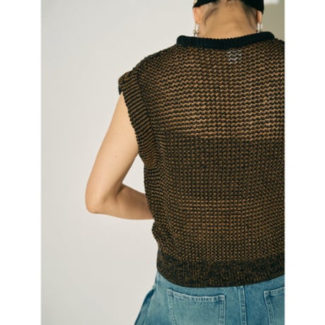 【YENN】PADDING NECK KNIT