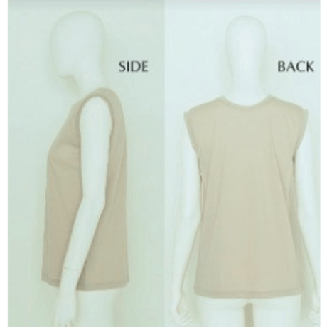 【Boutique Ordinary】Sheer Sleeveless Logo T-shirt