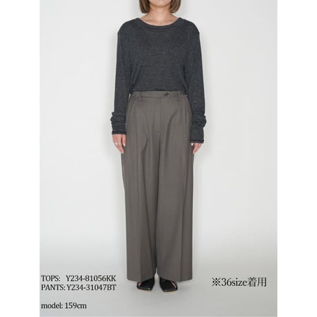 【YENN】WOOL BLEND TWO TUCK PT