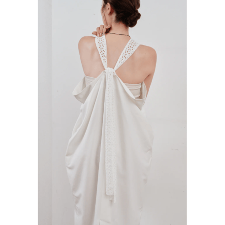 【Hella】lace tie over dress　※納期6月中旬〜7月中旬