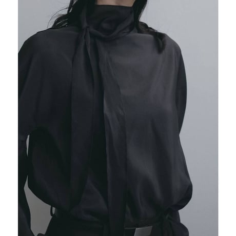 【anuke】Organdy Tie Blouse