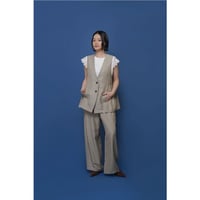 【CYAN tokyo】サイドティアードリネンベスト