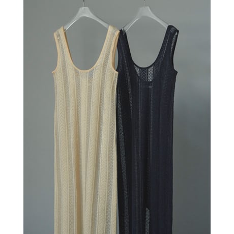 【anuke】Sheer Uneck Onepiece※10月上～11月上