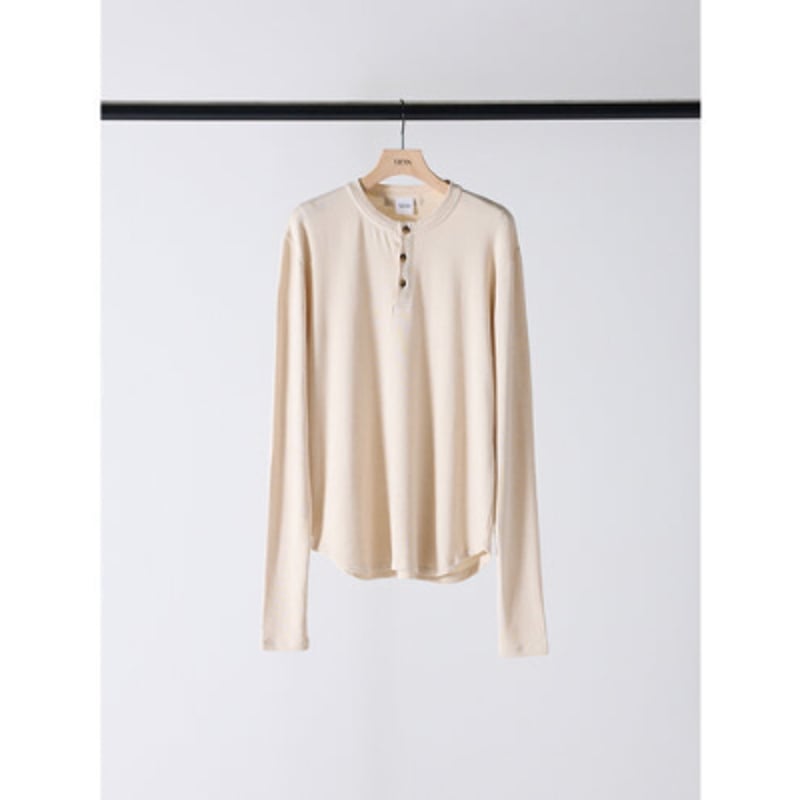 YENN】HENRY NECK LONG TEE | selectshop kusukusu