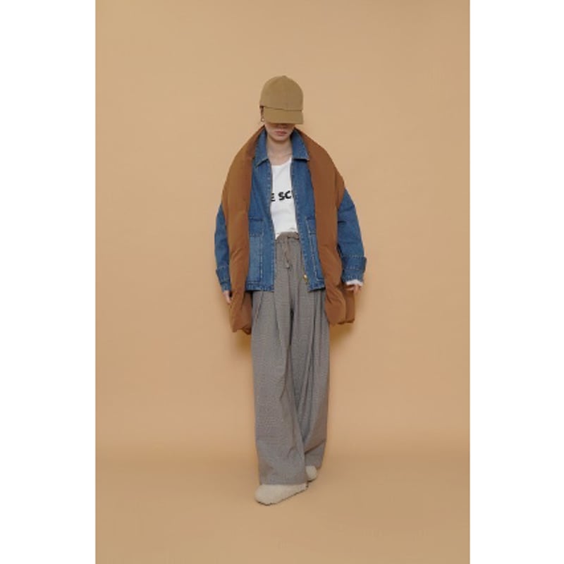 CYAN TOKYOストールライク異素材ダウンベストCAMEL CYAN TOKYO】ストールライクダウンベスト | selectshop kusukusu