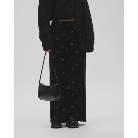 【TODAYFUL】Petit Flower Velour Skirt　※納期10月上旬～11月上旬